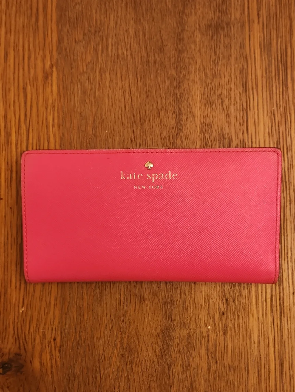 kate spade Bright Pink Zip Continental Wallet